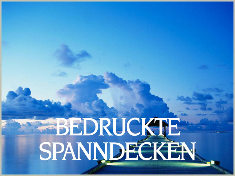 Bedruckte Spanndecken mit Bildmotiv