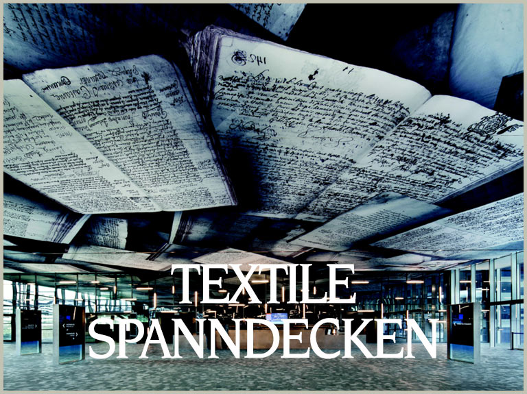 Textile Lackspanndecken und Spanndecken vom Hersteller